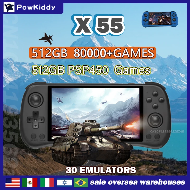 Gaming Console Sale - 80000 игр 512G POWKIDDY X55 5,5-дюймовый