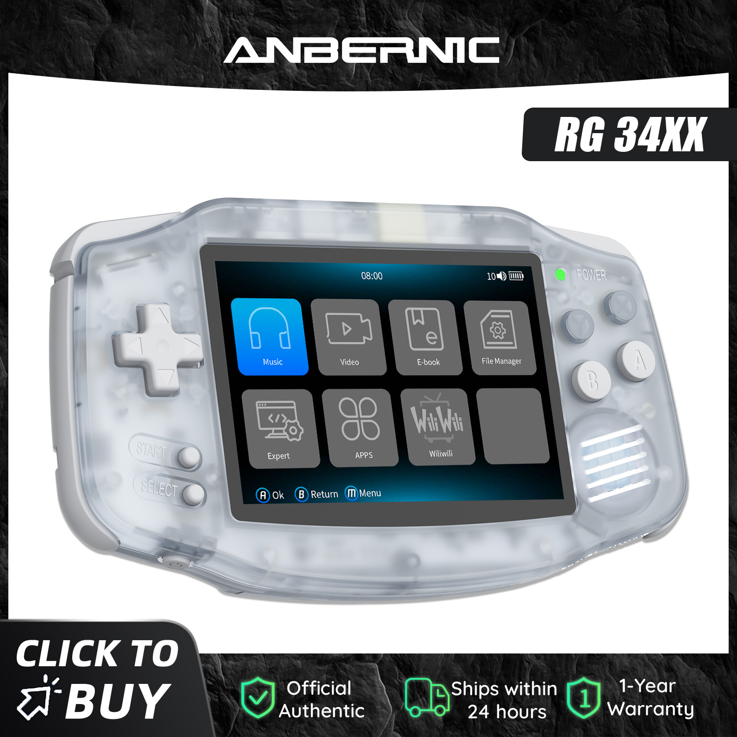 Gaming Console Years - Игровая консоль Anbernic NEW RG34XX с