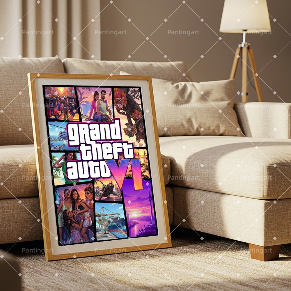 Постеры на холсте GTA Hot G-Gr – обзор и цена Gaming Console With Gta